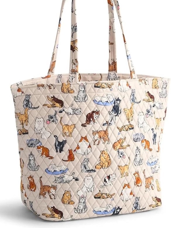 Vera Bradley Handbags - Vera Bradley cotton Grand Tote *A Cat's Life* New